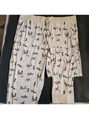 Men's Cream and Multi Pajama